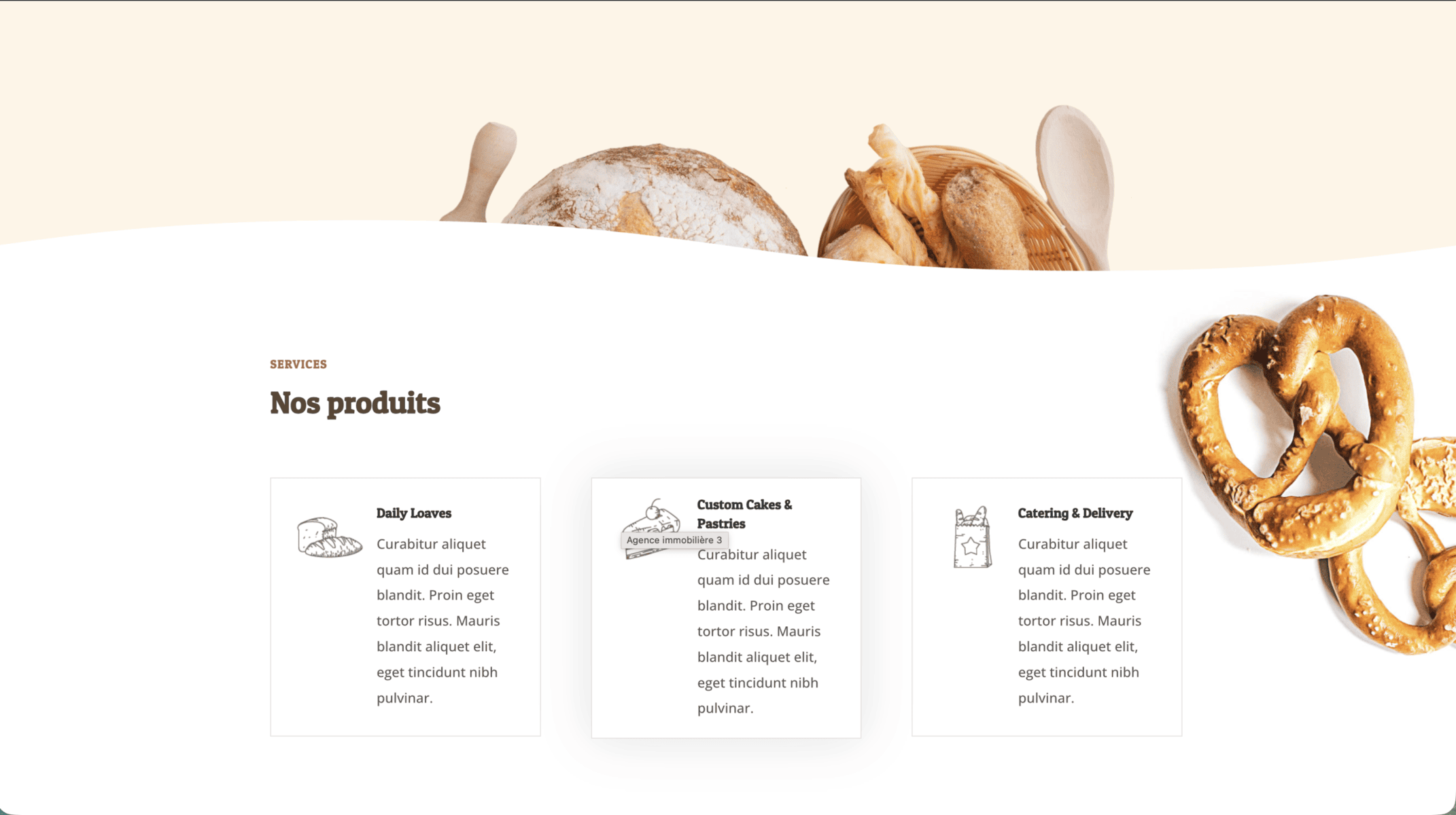Maquette site Boulangerie
